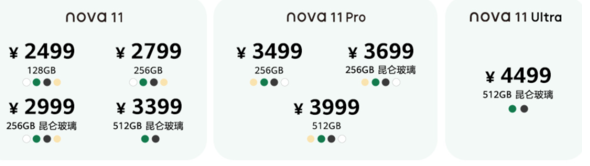 华为Nova 11 Pro 256G价格介绍